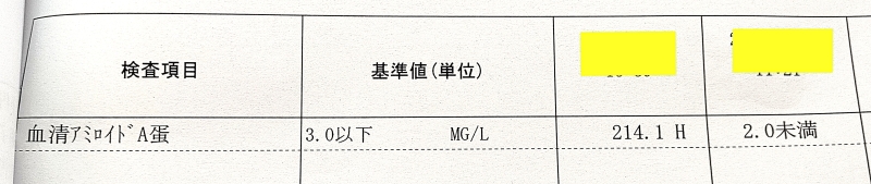 saa214の検査結果画像