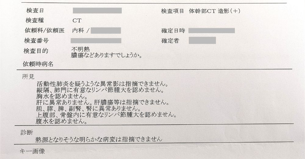 造影CT検査結果